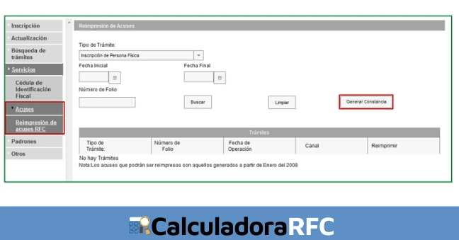 reimpresion de rfc