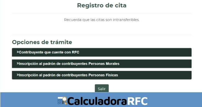 cita rfc primera vez